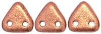 CzechMates Two Hole Trangles 6mm: CZT-K0177 - Matte Metallic Copper