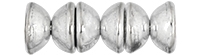 CZTC-27000- Czech Teacup 2/4mm Beads - Silver - 4 Grams - Approx 60 Count