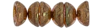 CZTC-65491 - Czech Teacup 2/4mm Beads - Luster Rose/Gold Topaz - 4 Grams - Approx 60 Count