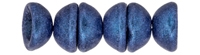 [ 3-1-B-1 ] CZTC-79031 - Czech Teacup 2/4mm Beads - Metallic Suede - Blue - 4 Grams - Approx 60 Count
