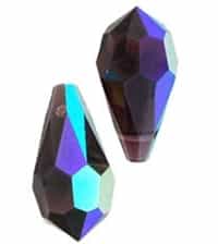 Machine Cut 9/18mm Tear Drop Crystal : CZTDC918-X2005 - Amethyst AB - 1 crystal