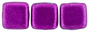 CzechMates Two Hole Tile 6mm - CZTWN06-05A10 - ColorTrends: Saturated Metallic Spring Crocus - 25 Beads