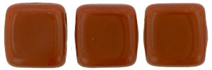 CzechMates Two Hole Tile 6mmï¿½Umber 25 Beads