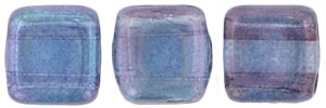 CzechMates Two Hole Tile 6mm Luster - Transparent Amethyst 25 Beads