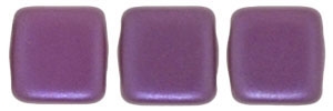 CzechMates Two Hole Tile 6mm - CZTWN06-25032 - Pearl Coat - Purple Velvet - 25 Beads