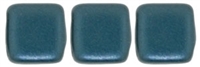 CzechMates Two Hole Tile 6mm - CZTWN06-25033 - Pearl Coat - Steel Blue - 25 Beads