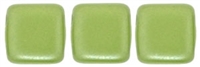 CzechMates Two Hole Tile 6mm - CZTWN06-25034 - Pearl Coat - Olive - 25 Beads