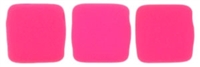 CzechMates Two Hole Tile 6mm - CZTWN06-25123 - Neon Pink - 25 Beads