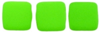 CzechMates Two Hole Tile 6mm - CZTWN06-25124 - Neon Green - 25 Beads