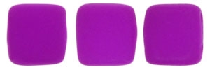 CzechMates Two Hole Tile 6mm - CZTWN06-25125 - Neon Purple - 25 Beads