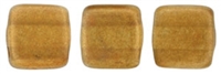 CzechMates Two Hole Tile 6mm - CZTWN06-29253 - Halo - Sandalwood - 25 Beads