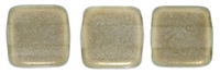 CzechMates Two Hole Tile 6mm - CZTWN06-29270 - Halo - Linen - 25 Beads