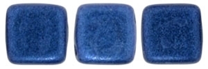 CzechMates Two Hole Tile 6mm - CZTWN06-79031 - Metallic Suede - Blue - 25 Beads