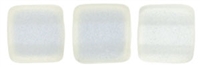 CzechMates Two Hole Tile 6mm - CZTWN06-79080CR - Sueded Gold Crystal - 25 Beads