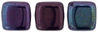 CzechMates Two Hole Tile 6mm Luster - Metallic Amethyst 25 Beads