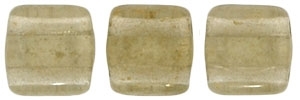CzechMates Two Hole Tile 6mm - CZTWN06-GM4001 - Black Diamond - Gold Marbled - 25 Beads