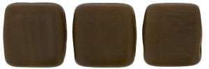 CzechMates Two Hole Tile 6mm - CZTWN06-M13720 - Matte - Chocolate Brown - 25 Beads