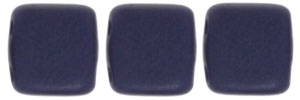 CzechMates Two Hole Tile 6mm - CZTWN06-M33410 - Navy - Matte - 25 Beads