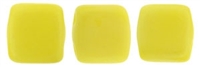 CzechMates Two Hole Tile 6mm - CZTWN06-MLR8312 - Matte Luster Iris - Custard - 25 Beads