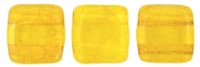 CzechMates Two Hole Tile 6mm - CZTWN06-ST8001 - Lemon - Stardust - 25 Beads