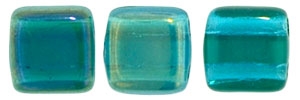 CzechMates Two Hole Tile 6mm Twilight - Teal 25 Beads