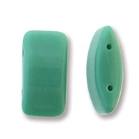 CarrierDuo-6313 - 9x17mm Two Hole Carrier Duo Beads - Turquoise - 10 Count