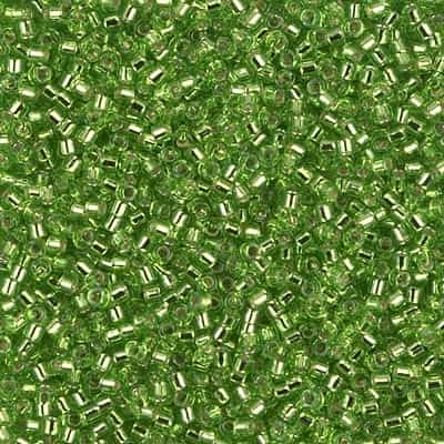 Miyuki Delica Seed Beads 5g 11/0 DB1206 TSL Crisp Apple Green