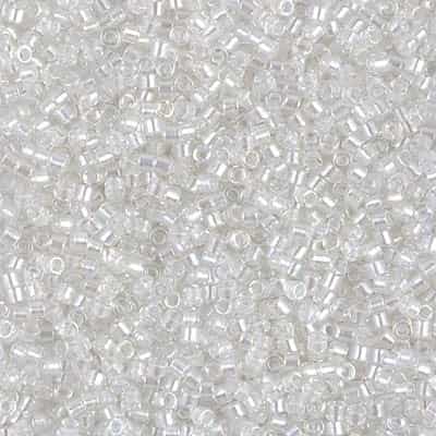 Miyuki Delica Seed Beads 5g 11/0 DB1671 TR ICL Wedding Bell White