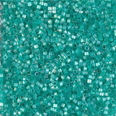 Miyuki Delica Seed Beads 5g 11/0 DB1869 Waterfall Aqua Satin /Inside Dyed/Rainbow