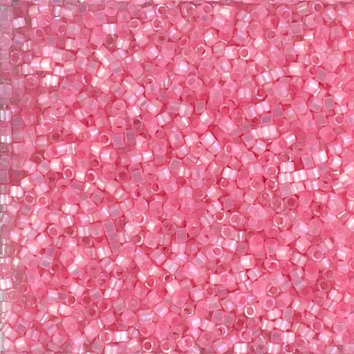 Miyuki Delica Seed Beads 5g 11/0 DB1875 Inside Dyed Rainbow Pink Carnation Satin