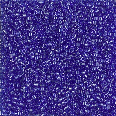 Miyuki Delica Seed Beads 5g 11/0 DB1896 Transparent Luster Dark Azure Blue