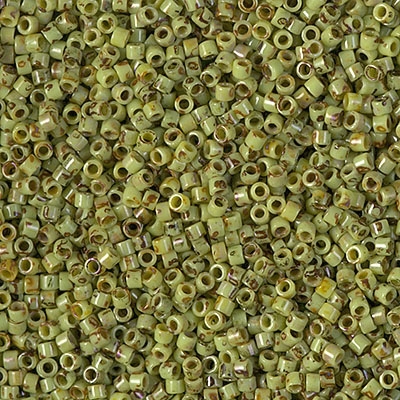 Miyuki Delica Seed Beads 5g 11/0 DB2265 Picasso Key Lime