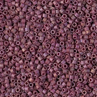 Miyuki Delica Seed Beads 5g 11/0 DB2308 Opaque Matte Glazed Rainbow Dark Red