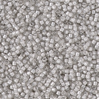 Miyuki Delica Seed Beads 5g 11/0 DB2391 Inside Color Lined Dyed Silver Cloud