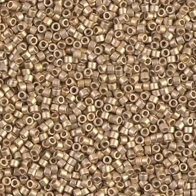 [ DS ] Miyuki Delica Seed Beads 1g 11/0 DB0334 Matte 24 KT Dark Gold Plated