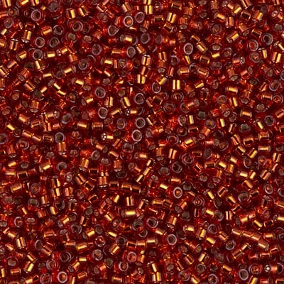 Miyuki Delica Seed Beads 5g 11/0 DB0601 TSL Reddish Orange