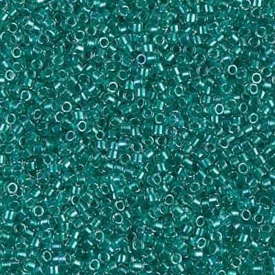 Miyuki Delica Seed Beads 5g 11/0 DB0918 ICL* Clear/Teal