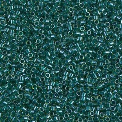 Miyuki Delica Seed Beads 5g 11/0 DB0919 ICL* Lt Green/Dark Teal