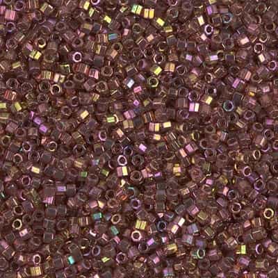 Miyuki Delica Seed Beads 5g 11/0  DBH0103 Hex TL Raspberrry/Gold