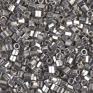 Miyuki Delica Seed Beads 8/0 DBLH0038 Hex Palladium Plated 1g