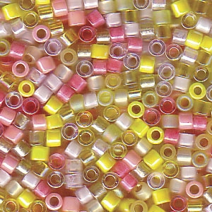 Miyuki 10/0 Delica Seed Bead Mix 7 Grams Lemonade