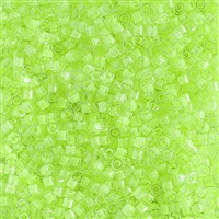 Miyuki Delica 10/0 Seed Beads 5g 10/0 DBM2031 Luminous Chartreuse Inside Color Lined