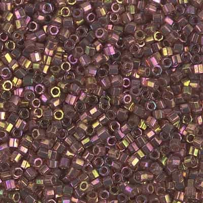 Miyuki Delica Seed Beads 5g DBMH0103 Hex TL Raspberry/Gold