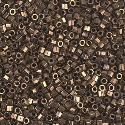 Miyuki Delica Seed Beads 5g DBMH0022 Hex  M Bronze