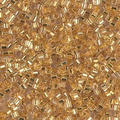 Miyuki Delica Seed Beads 1g DBMH0033 Hex ICL Crystal/24 Karat Gold