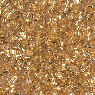 Miyuki Delica Seed Beads 1g DBMH0033 Hex ICL Crystal/24 Karat Gold