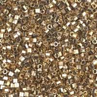 Miyuki Delica Seed Beads 1g DBMH0034 Hex M 18 KT HamGold Plat