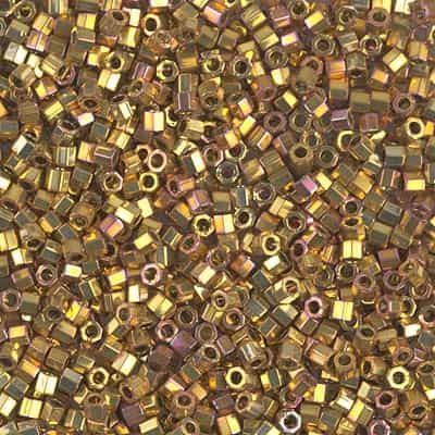 Miyuki Delica Seed Beads 1g DBMH0501 Hex 22 Karat Gold Iris