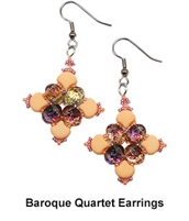 BeadSmith Digital Download Patterns - Baroque Quartet Earrings