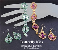 BeadSmith Digital Download Pattern - Butterfly Kiss Bracelet & Earrings by Debora Hodoyer